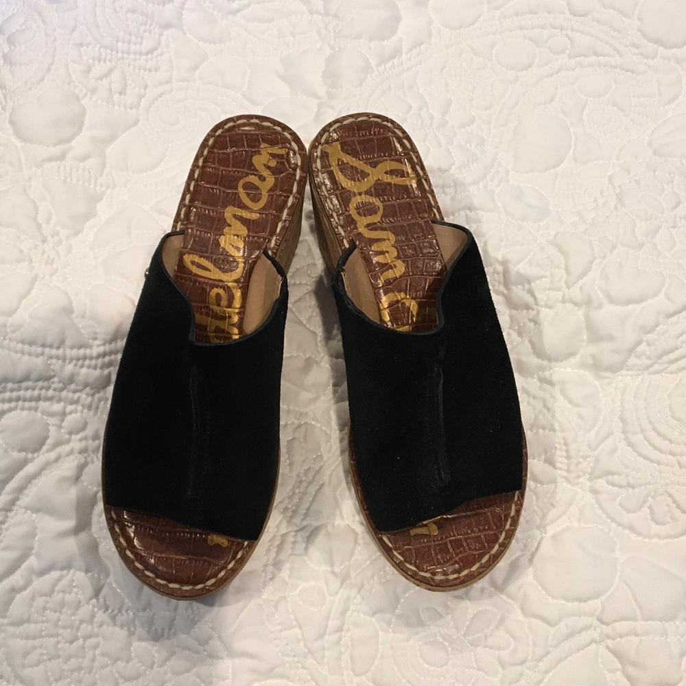 Sam Edelman Black Suede Mules